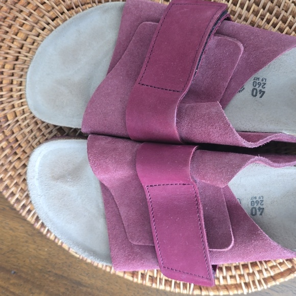 Birkenstock Women's Suede Sandals - Deep Red - Picture 6 of 7